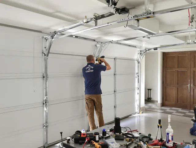 Cleveland Heights Garage Door Repair certified technician performing precision garage door repair in Cleveland Heights