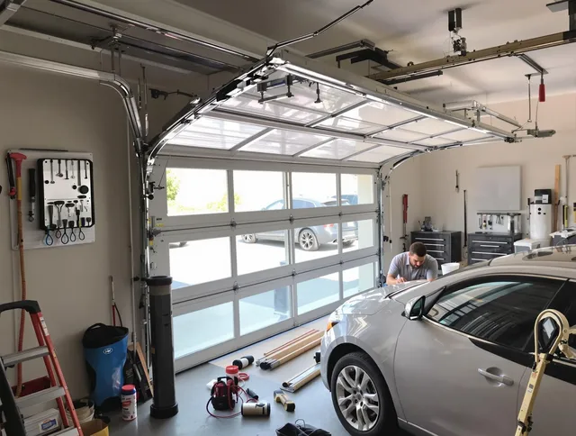 Garage door noise reduction service by Cleveland Heights Garage Door Repair in Cleveland Heights