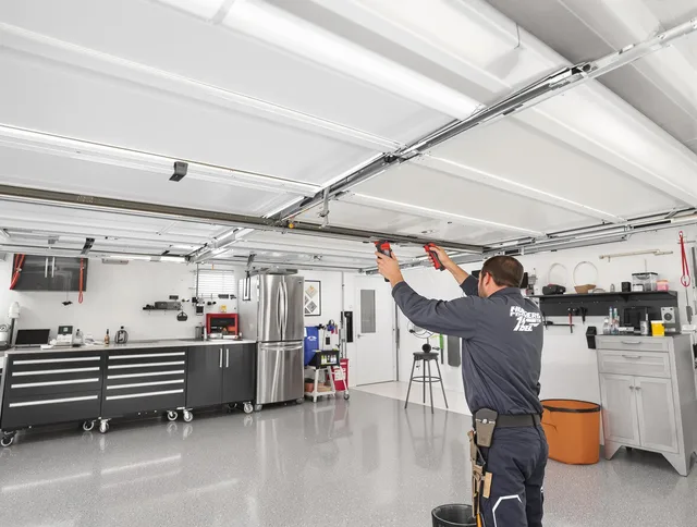 Overhead garage door repair service by Cleveland Heights Garage Door Repair in Cleveland Heights