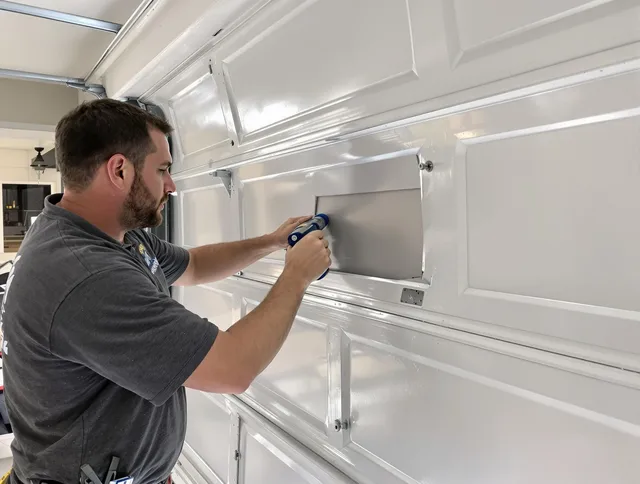 Garage door panel repair by Cleveland Heights Garage Door Repair in Cleveland Heights